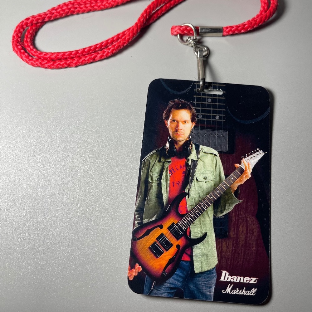 The Ibanez Paul Gilbert 20th Anniversary Backstage Pass With Lanyard